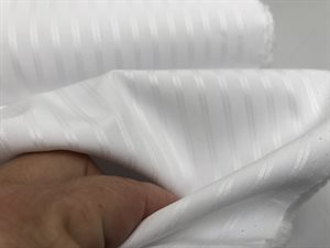 Skjorte poplin - flot kvalitet, optisk hvid med flotte dobbelt vævede striber